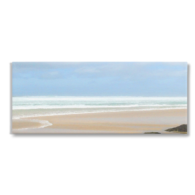 Art mural panoramique panoramique sur la côte par Noah Bay, H 20 po x l 48 po