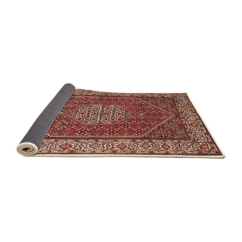Tapis traditionnel rouge / brun, Rond 4 pi