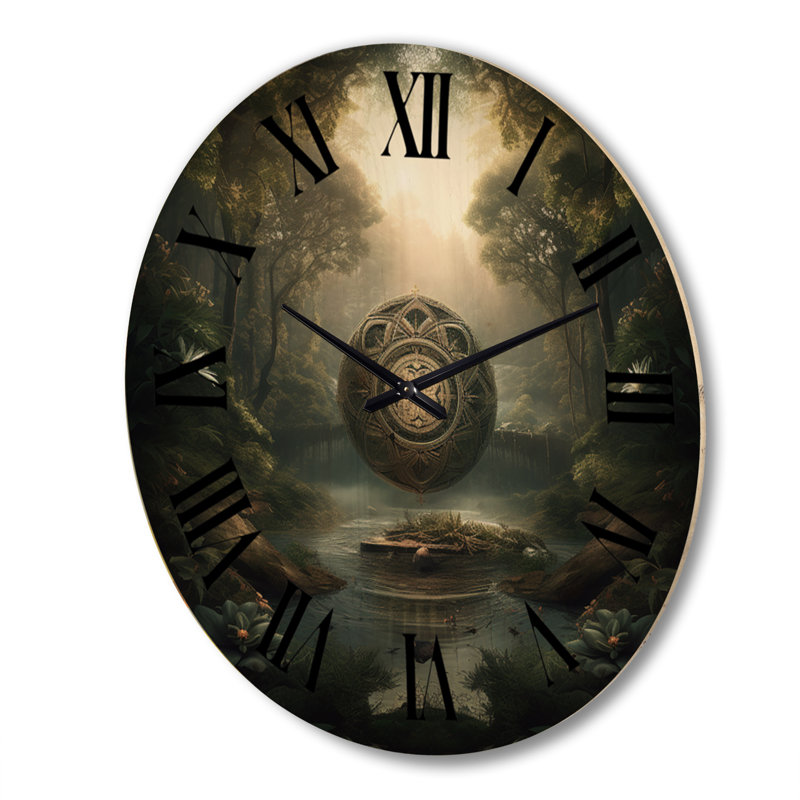Horloge murale en bois massif sahiba, Très grand