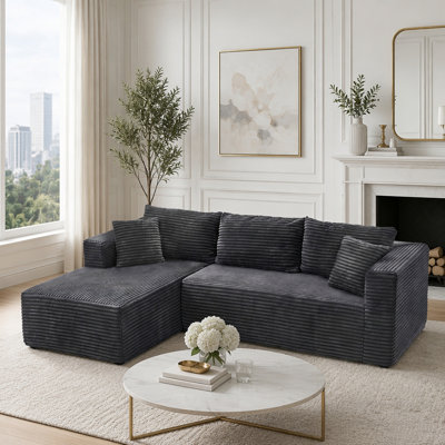 L-Shape Sectional Couch with Cloud Comfort and Modular Design for Modern Living Rooms