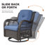 Chaise berçante pivotante avec coussins Shawen-764562891