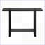 Table basse Industrial-Farmhouse avec tablette fixe - Stratifié noir et métal pour le rangement et la stabilité de la maison-1320201685