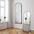 18x58 Black Arched Full Length Mirror With Stand Full Body Mirror for Bedroom Living Room Bathroom