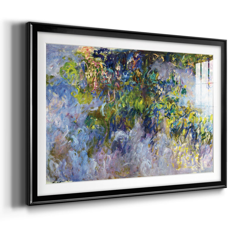 " Wisteria [1] " by Claude Monet, Black, 27" H x 39" W x 1.5" D