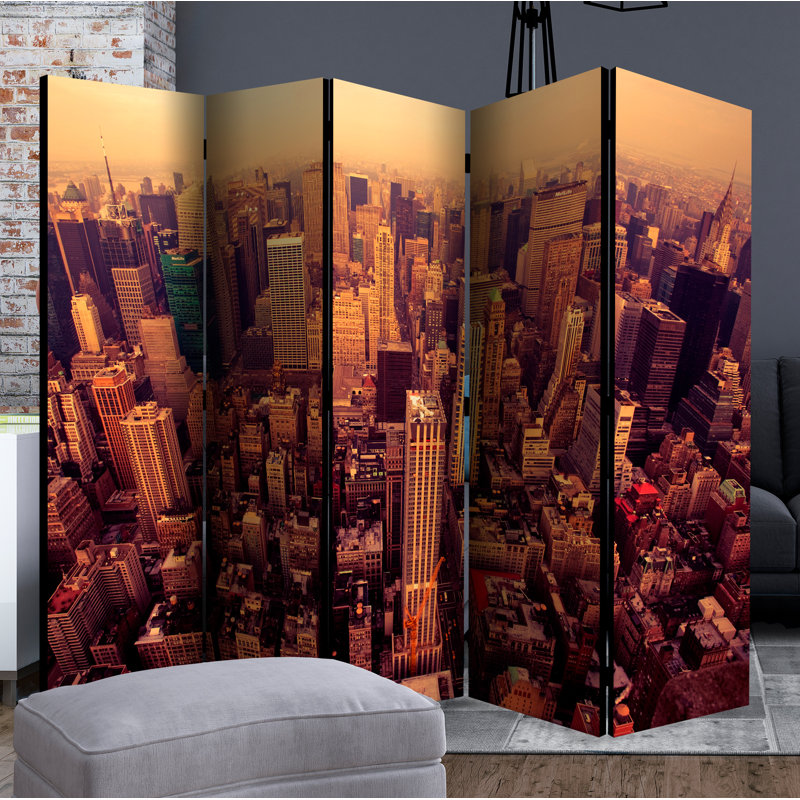 Mleh 172cm H Folding Room Divider, 5