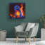 Art mural sur toile tendue «Charmander» de Wumples pour décor de salon, de chambre à coucher ou de bureau - 35 x 35