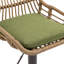 Ensemble de 2 tabourets de bar pivotants réglables avec repose-pieds (vert)