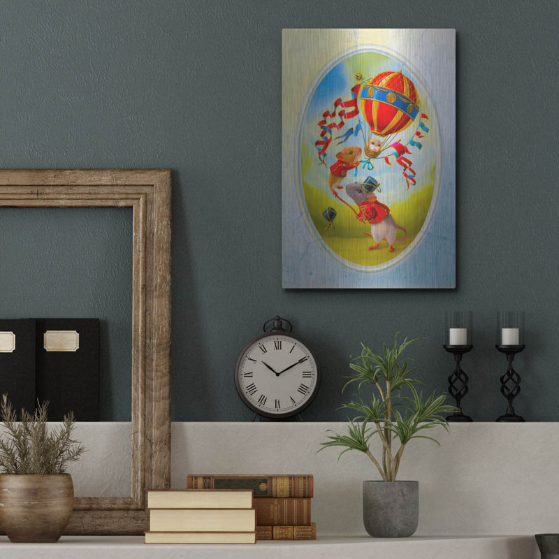«Balloon Under Mistral» par Valery V «Balloon Under Mistral» par Valery Vecu Quitard, H 16 po x l 12 po