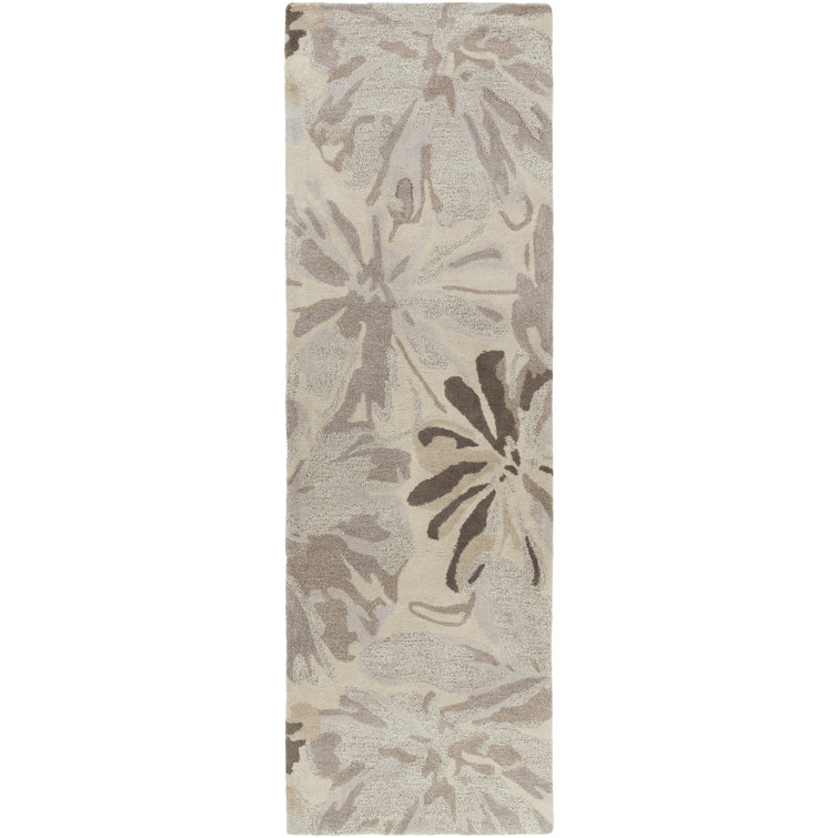 Elsberry Oriental Hand-Tufted Wool Light Gray Area Rug