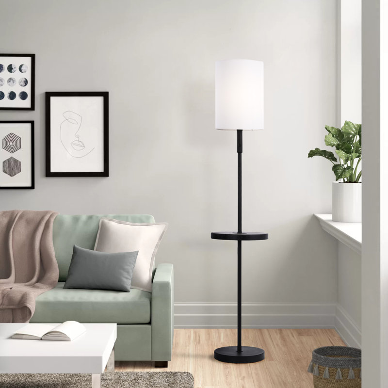 Tray Table Dimmable Floor Lamp with USB