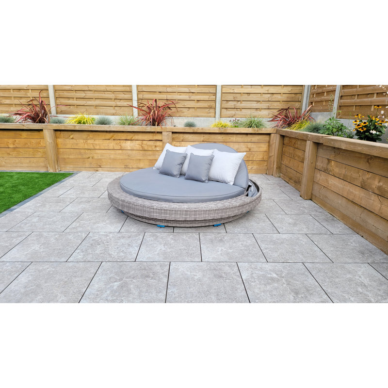 Bernyce 230cm Wide Wicker Patio Daybed with Cushions