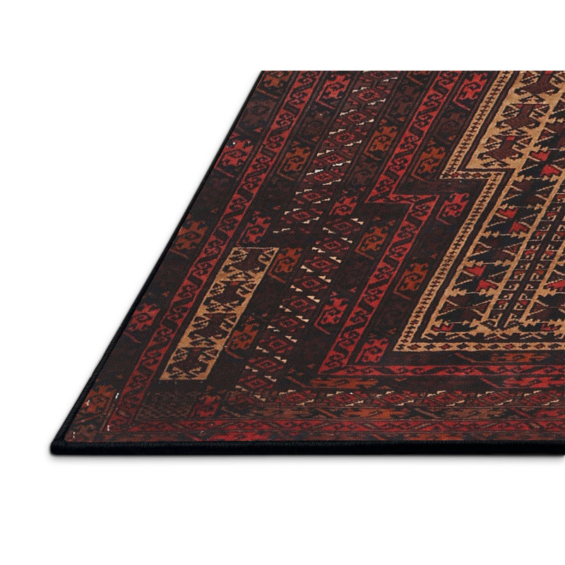 Tapis rouge à motif sud-ouest, Rectangle 5 pi x 7 pi