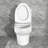 Logmey 1.6 Gallons GPF Elongated Comfort Height Floor Mounted One Piece Toilets (Seat Included)