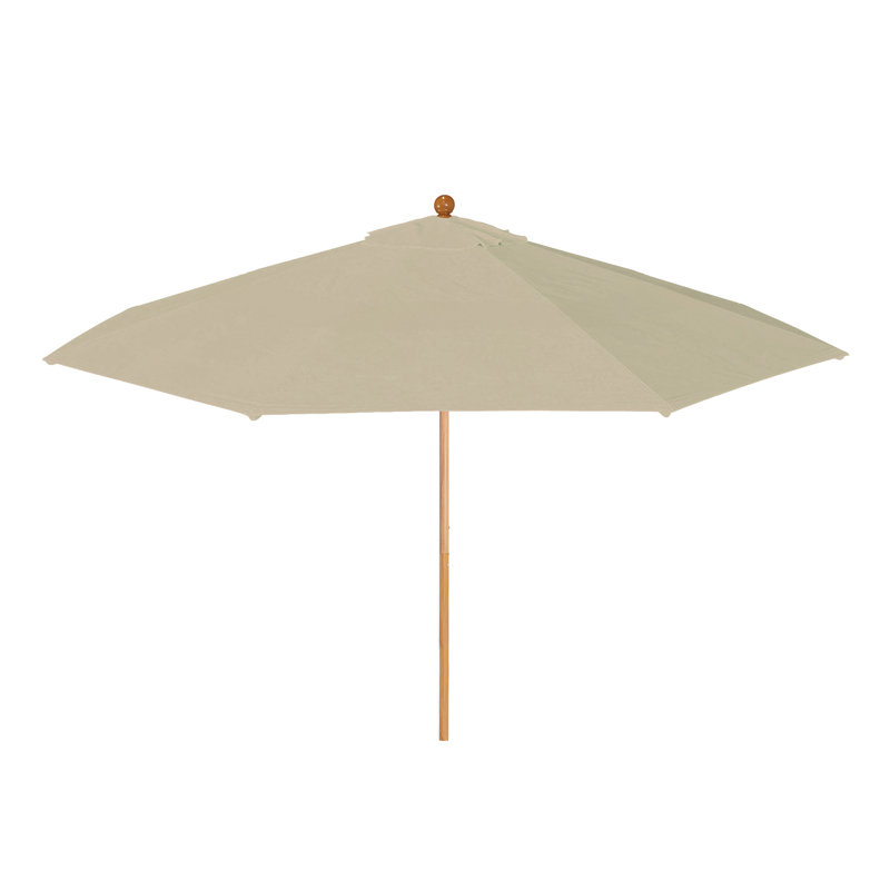 Parasol en bois de teck 11 pi, Beige