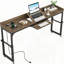 Table de lit à hauteur ajustable avec roulettes et ports USB