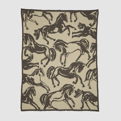 Equestrian Horse Throw Blanket