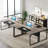 Burgener L-Shape Executive Desk with File Cabinet-1947809888