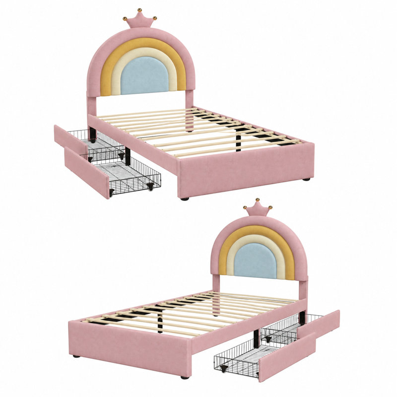 Upholstered Bed with 2 Drawer