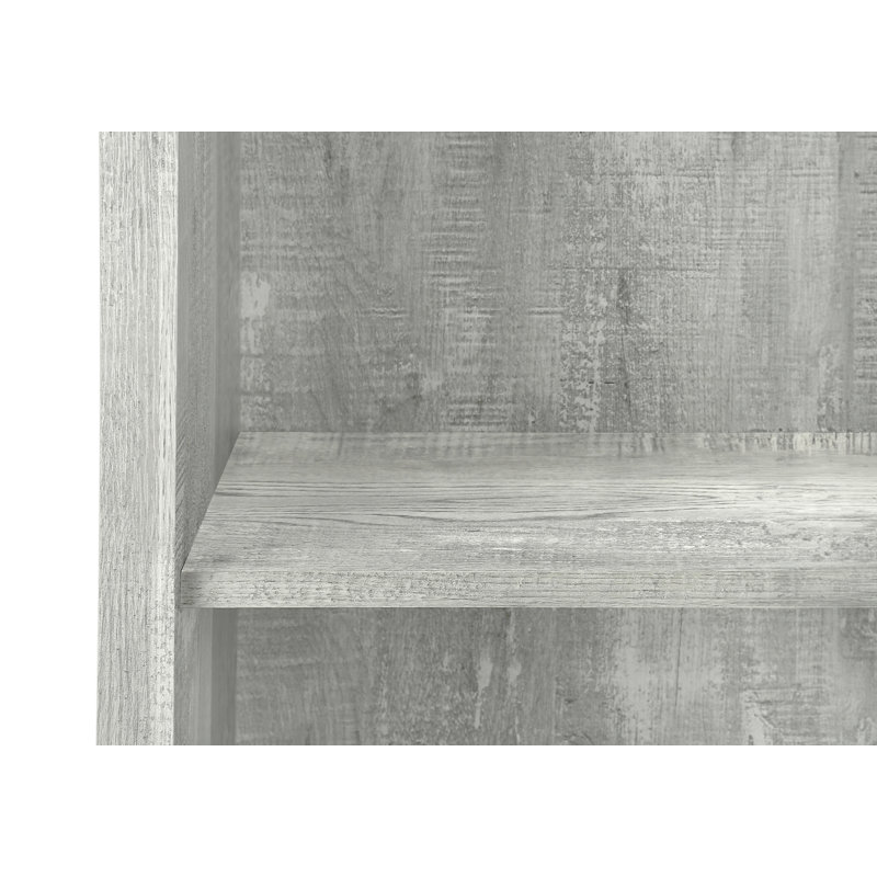 Bibliothèque, bibliothèque, étagère, 5 niveaux, H 48 po, bureau, stratifié de chambre à coucher, contemporain, moderne, Gris