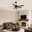 Ventilateur de plafond de 52 pouces avec lumières et chaînes de traction