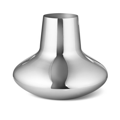 Henning Koppel Mirror Polished Indoor / Outdoor Stainless Steel Table Vase