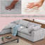Canapé modulaire rembourré 6 pièces avec repose-pieds réversible Wartow-1209142796