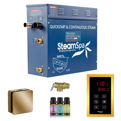 Oasis Series 9KW Steam Bath Generator With Continuous Steam Plus Easy Touch Pad