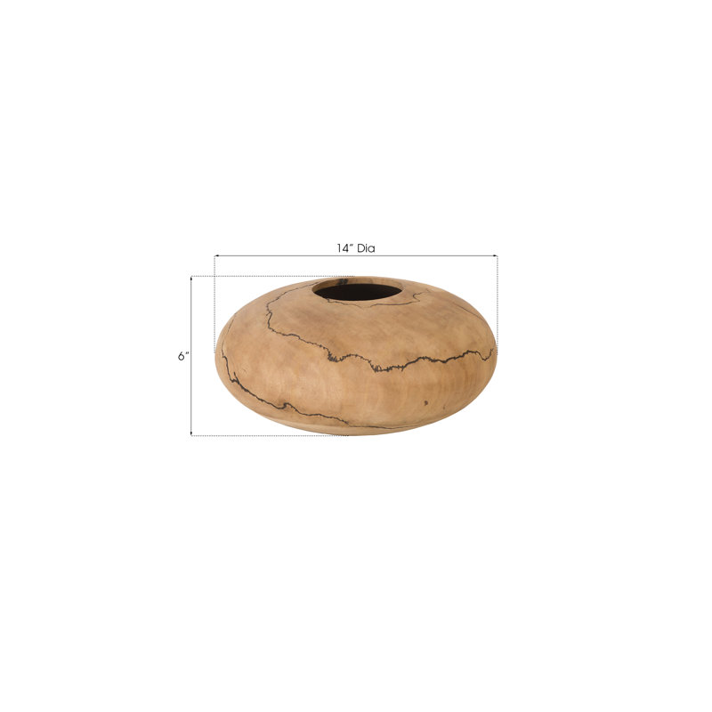 Lightning Brown 6" Wood Table Vase