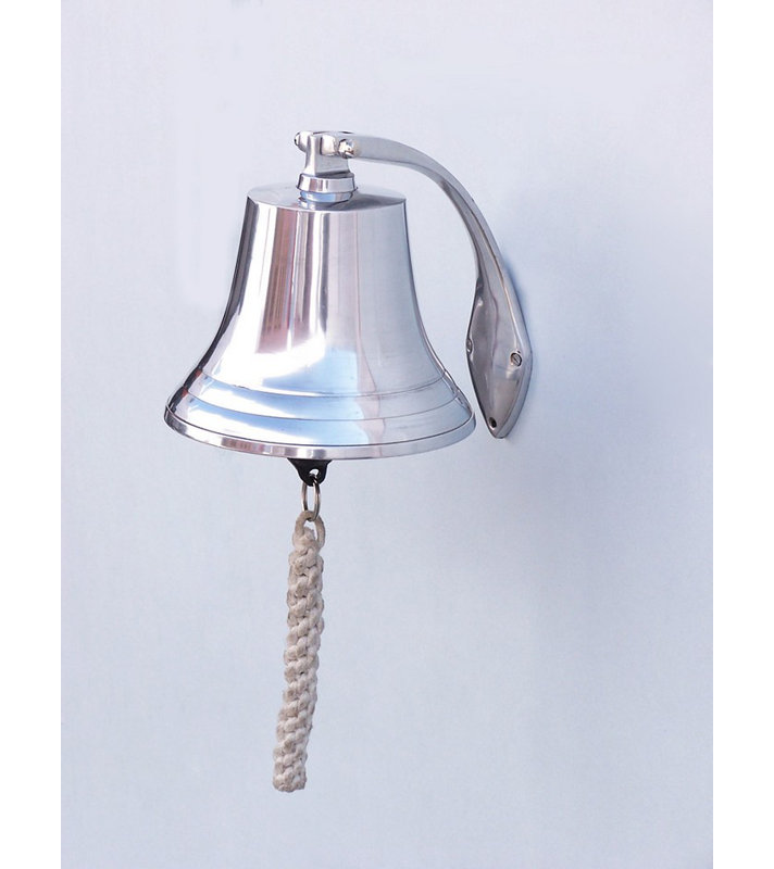 Cloche de suspension côtière, Chrome, H 7 po x l 7 po x p 7 po