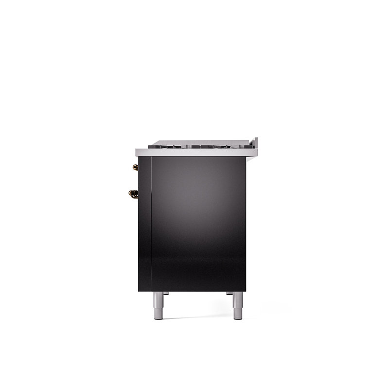 ILVE Nostalgie II, cuisinière à double combustible de 48 po, 8 brûleurs, plaque chauffante, Gaz naturel