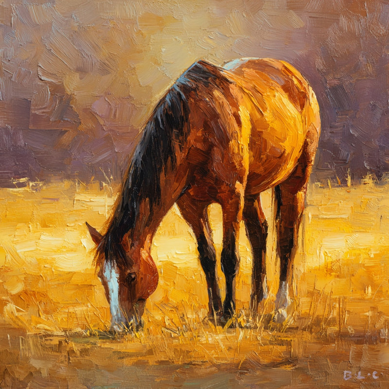 Art mural sur toile tendue Golden Pasture, H 20 po x l 20 po