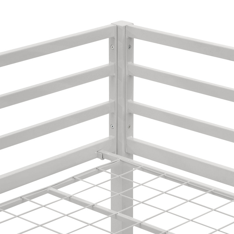 Lit mezzanine simple Audreena, Gris colombe