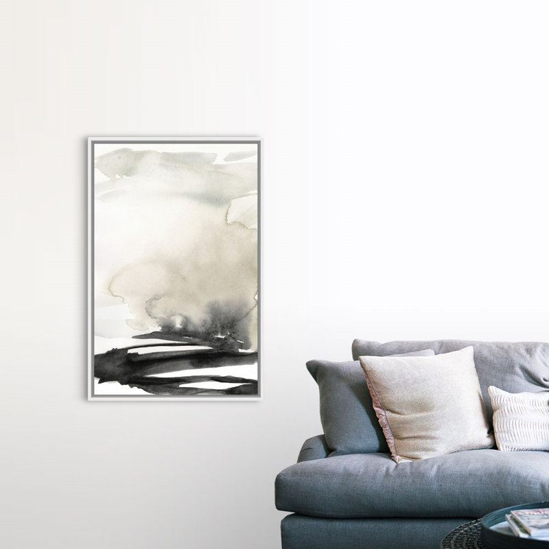 «Ebony Horizon Triptych I» par Jennifer Goldberger - reproduction d'art, H 50 po x l 34 po x P 1,75 po