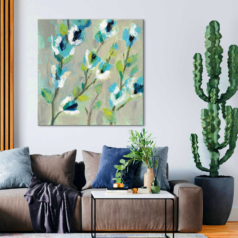 Branche fantaisiste I - Peinture, Toile tendue, H 28 po x l 28 po x P 1,5 po