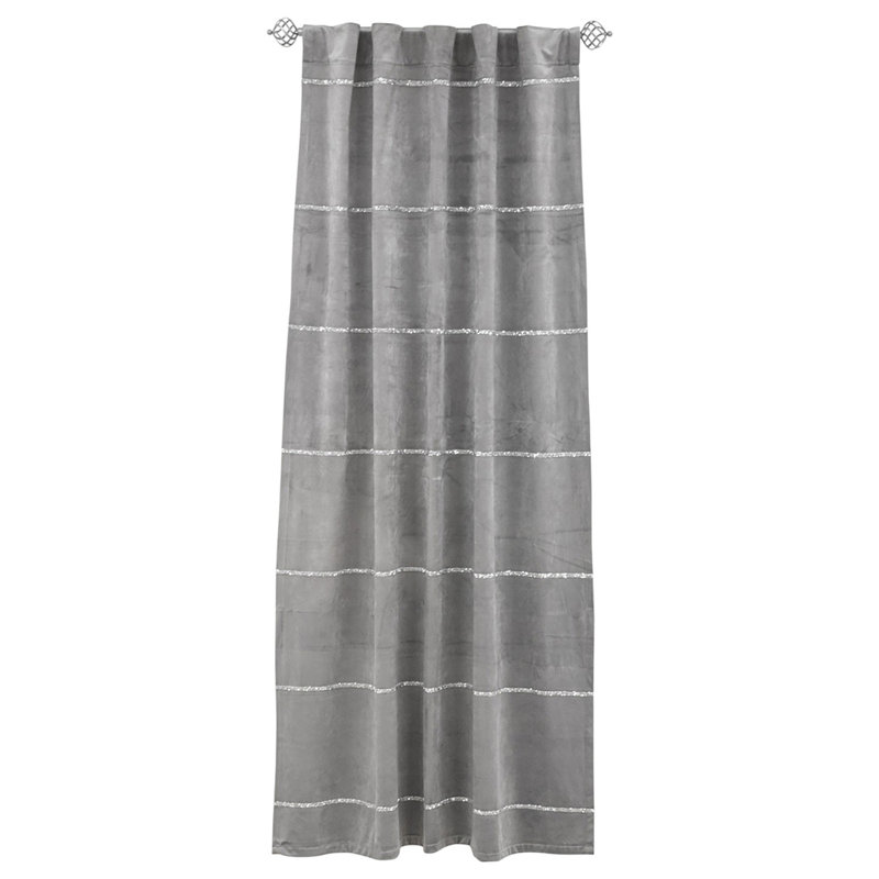 Panneau de rideau lumineux, Gris, L 38 po x L 84 po