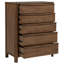 Commode 5 tiroirs Aajon Noyer