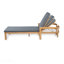 Chaise longue d'extérieur en acacia