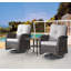 Ensemble de chaises berçantes en rotin et osier Gaetanino-2105267219