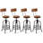 Industrial Bar Stool-Adjustable Swivel Round Wood Metal Kitchen Stool-26-32 Inch-Rustic Farmhouse-Counter Height Extra Tall Bar Height Stool-Arc-Shaped Backrest,Welded-825758791-868103239