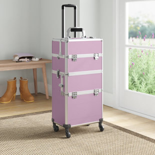 Rolling Makeup Case Cosmetic Trolley Make up Storage Organizer Luggage Box  NEW