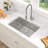 30'' L x 18" W Undermount Kitchen Sink Single Bowl Stainless Steel Kitchen Sink with Sink Grid and Basket Strainer-121250055-121250053