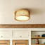 Plafonnier semi-encastré en tissu ScrollLux pour couloir 2 lumières