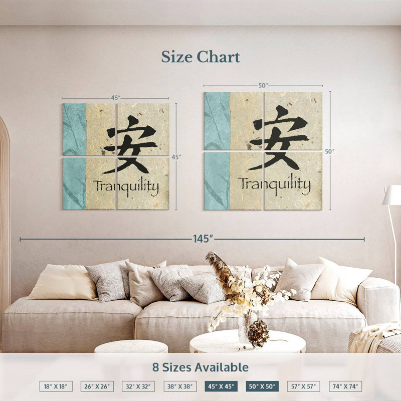 Tergel Mandarin Tranquility, 45" H x 45" W