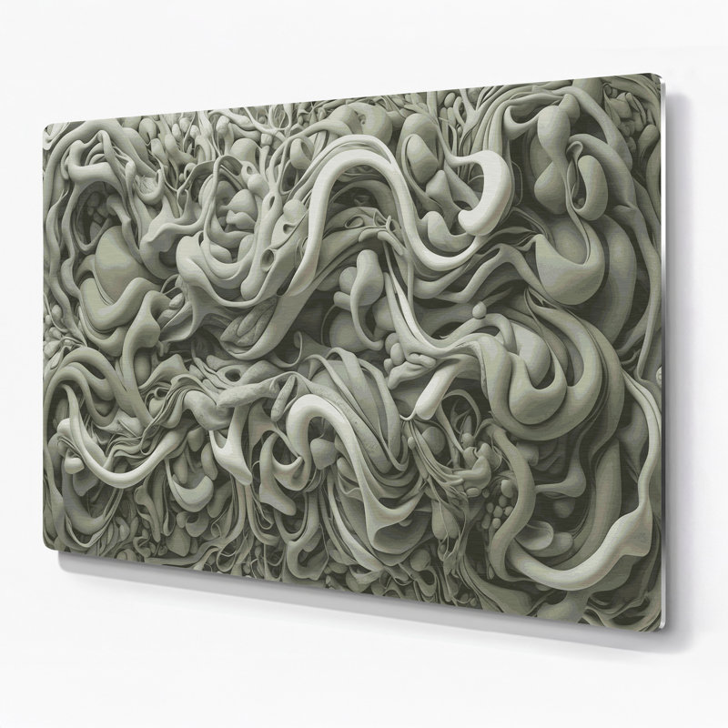 Biomorphic Abstraction 9 Brown Metal Wall Art, 11" H x 14" W