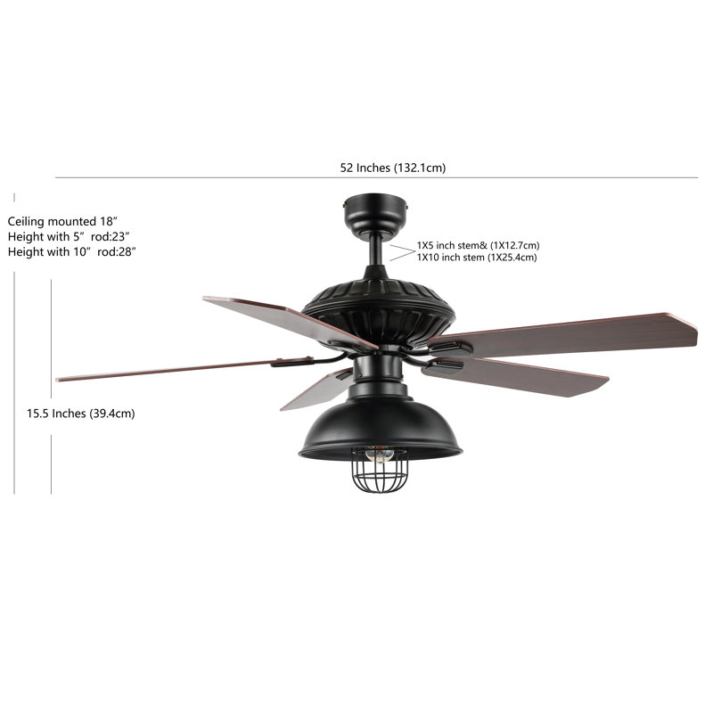 Milpitas 52'' Ceiling Fan with Light Kit