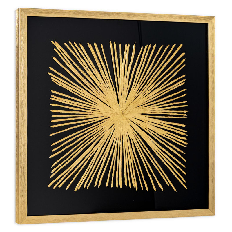 «Starburst Gold Shadowbox», art textuel mural
