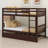 Space-Saving Wooden Bunk Bed With Trundle And Detachable Two Beds-331900574