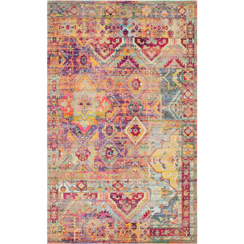 Ector Washable Abstract Indoor Rug, Rectangle 10'6" x 16'5"