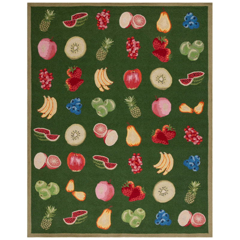 Tapis en laine crocheté à la main Demitro, Rectangle 9 pi x 12 pi