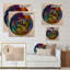 Cercle coloré liquide III - impression d'art moderne sur bois-910497872-910497898